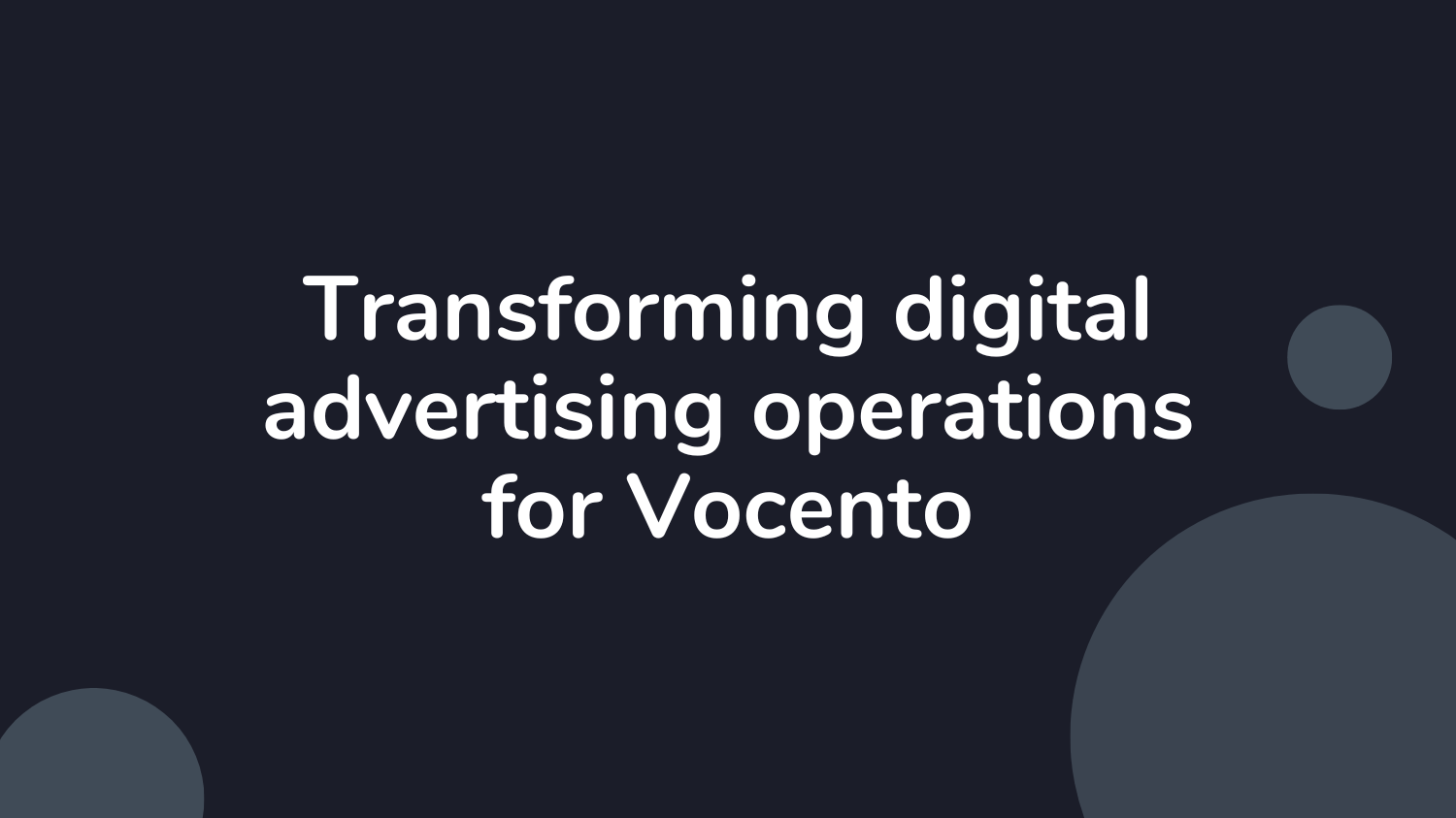 Transforming digital advertising operations for vocento